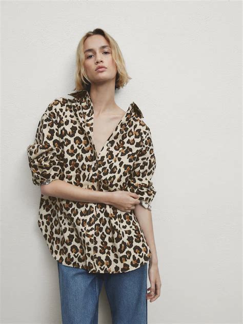 camisa estampado leopardo